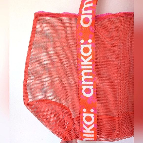 Amika : Large Mesh Summer Beach Bag Tote - Picture 2 of 6